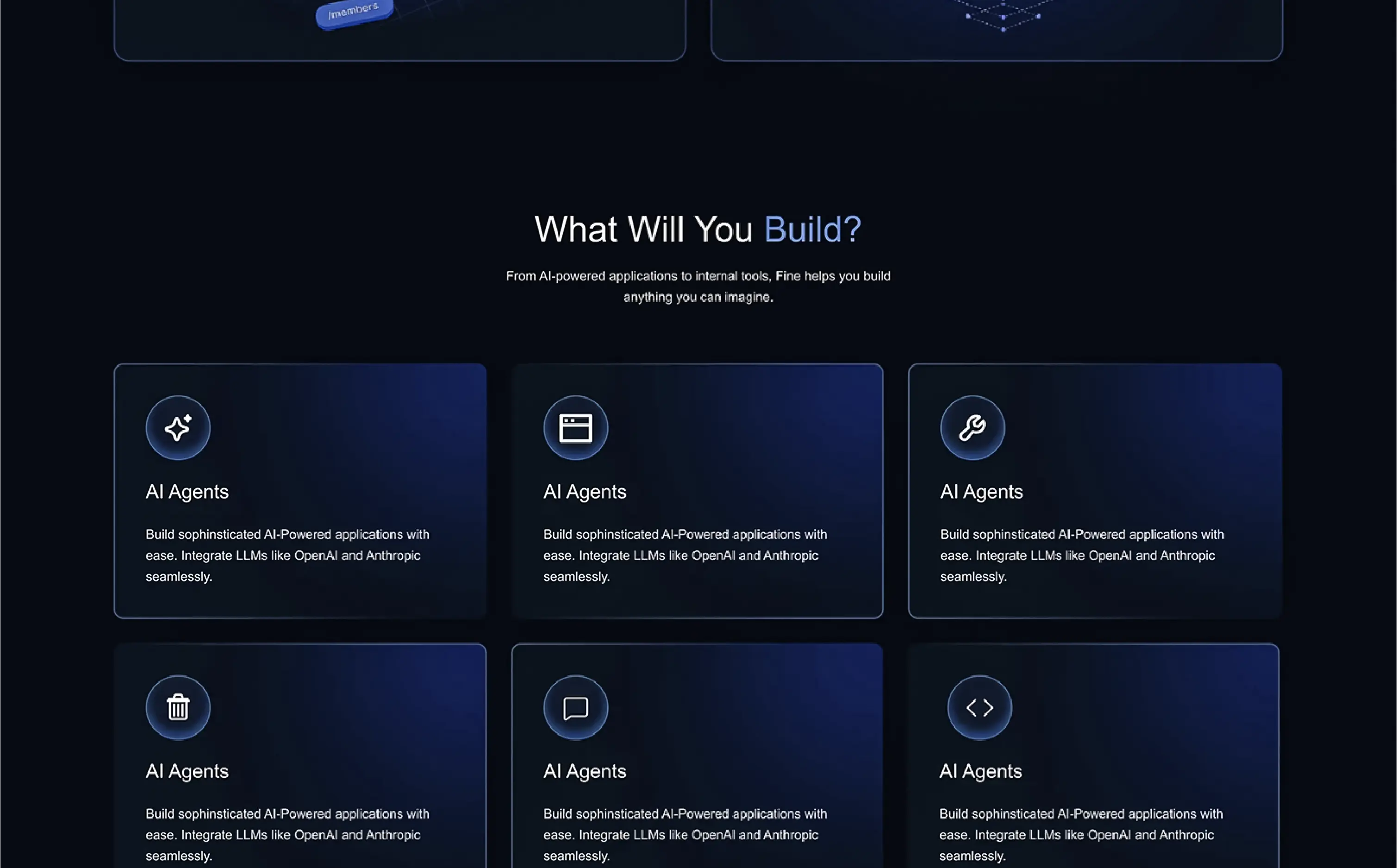 The 'Illuminate Risks' section, showcasing data visualization elements of the Synthara UI.