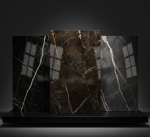 A slab of luxurious dark marble representing the Marblewale case study on generating B2B leads through a local SEO strategy in Udaipur.