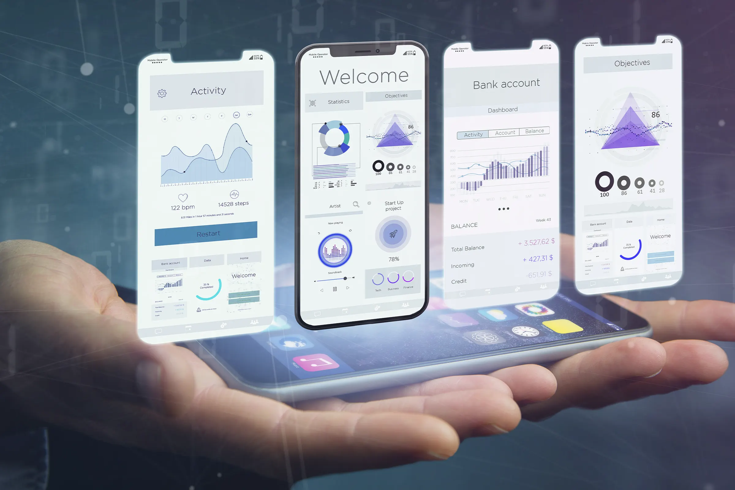 Sleek Mobile Application Interface